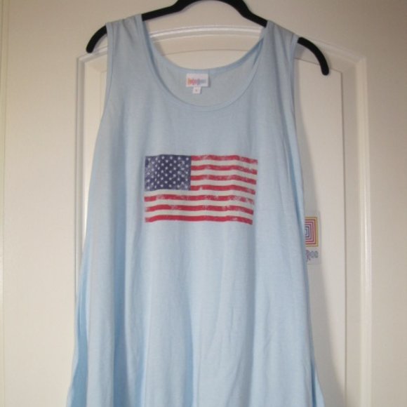 Lularoe American Flag Perfect Tank - Picture 1 of 6
